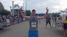 Alex after finishing the Cleveland 10K.