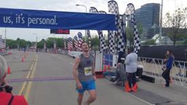 Alex at the finish line. 