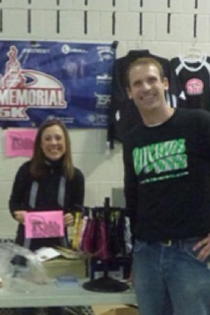 Josh and Jeannie Ritchie at the Ritchie Sporting Goods Booth, Shamrock 5 and 15k 2013 