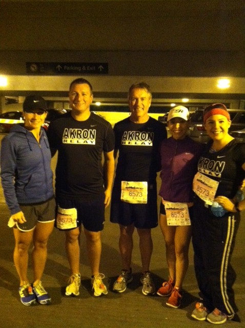 Jen, Nathan, Henry, Angelica and Sarah Team ER/FOX8 Akron Marathon 
