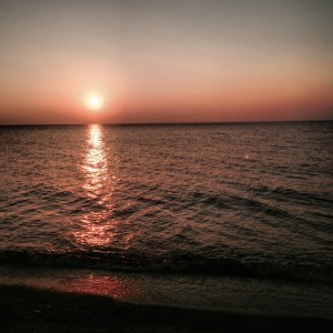  Picture Ashley took ... Sunset over Lake Erie Presque Isle Triathlon