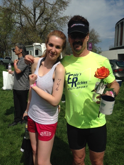 John and daughter, Ohio U triathlon