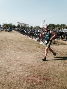 Henry leaving T2 at Age Group Nationals